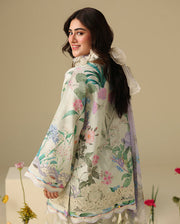 Mushq Hemline Soleil Prints Unstitched 3Pc Suit HLM26-06 Vanilla Lush
