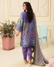 Mushq Hemline Soleil Prints Unstitched 3Pc Suit HLM26-07 Camellia Kiss