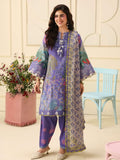 Mushq Hemline Soleil Prints Unstitched 3Pc Suit HLM26-07 Camellia Kiss