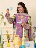Mushq Hemline Soleil Prints Unstitched 3Pc Suit HLM26-08 Lilac Whim