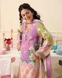 Mushq Hemline Soleil Prints Unstitched 3Pc Suit HLM26-08 Lilac Whim