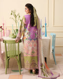 Mushq Hemline Soleil Prints Unstitched 3Pc Suit HLM26-08 Lilac Whim