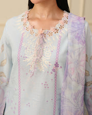 Mushq Hemline Soleil Prints Unstitched 3Pc Suit HLM26-09 Sugar Bloom