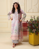 Mushq Hemline Soleil Prints Unstitched 3Pc Suit HLM26-10 Flora Amour