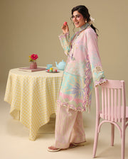Mushq Hemline Soleil Prints Unstitched 3Pc Suit HLM26-12 Honey Petal