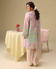 Mushq Hemline Soleil Prints Unstitched 3Pc Suit HLM26-12 Honey Petal