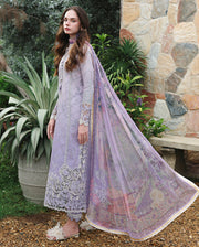 Mushq Hemline The Secerat Garden Unstitched Lawn 3Pc Suit - Velvet Ivy