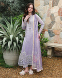Mushq Hemline The Secerat Garden Unstitched Lawn 3Pc Suit - Velvet Ivy