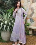 Mushq Hemline The Secerat Garden Unstitched Lawn 3Pc Suit - Velvet Ivy
