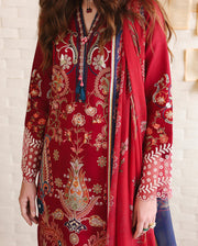 Mushq Hemline The Secerat Garden Unstitched Lawn 3Pc Suit - Luma Bloom