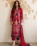 Mushq Hemline The Secerat Garden Unstitched Lawn 3Pc Suit - Luma Bloom