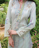 Mushq Hemline The Secerat Garden Unstitched Lawn 3Pc Suit - Garden Royale