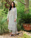 Mushq Hemline The Secerat Garden Unstitched Lawn 3Pc Suit - Garden Royale