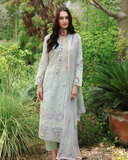 Mushq Hemline The Secerat Garden Unstitched Lawn 3Pc Suit - Garden Royale