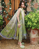 Mushq Hemline The Secerat Garden Unstitched Lawn 3Pc Suit - Whispering Ivy