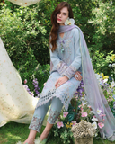 Mushq Hemline The Secerat Garden Unstitched Lawn 3Pc Suit - Ethereal Eden