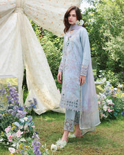 Mushq Hemline The Secerat Garden Unstitched Lawn 3Pc Suit - Ethereal Eden