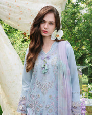 Mushq Hemline The Secerat Garden Unstitched Lawn 3Pc Suit - Ethereal Eden