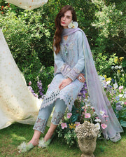 Mushq Hemline The Secerat Garden Unstitched Lawn 3Pc Suit - Ethereal Eden