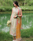 Mushq Hemline The Secerat Garden Unstitched Lawn 3Pc Suit - Nocturne Flora