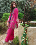 Mushq Hemline The Secerat Garden Unstitched Lawn 3Pc Suit - Bloomveil