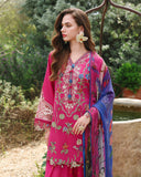 Mushq Hemline The Secerat Garden Unstitched Lawn 3Pc Suit - Bloomveil