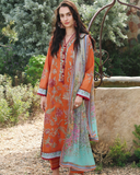 Mushq Hemline The Secerat Garden Unstitched Lawn 3Pc Suit - Rosearie Dream