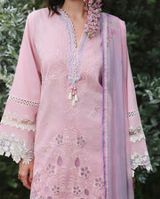 Mushq Hemline The Secerat Garden Unstitched Lawn 3Pc Suit - Rosewood Secret