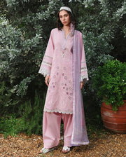 Mushq Hemline The Secerat Garden Unstitched Lawn 3Pc Suit - Rosewood Secret