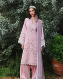 Mushq Hemline The Secerat Garden Unstitched Lawn 3Pc Suit - Rosewood Secret