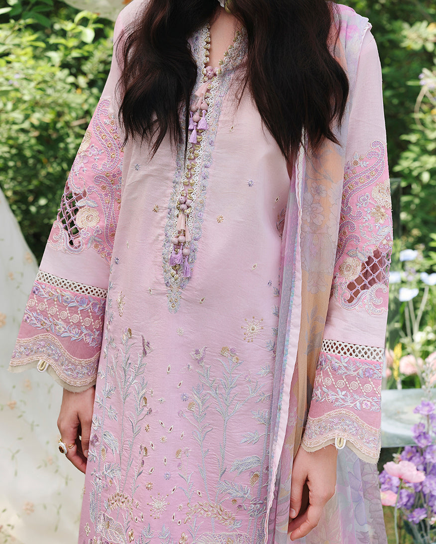 Mushq Hemline The Secerat Garden Unstitched Lawn 3Pc Suit - Enchanted Vine