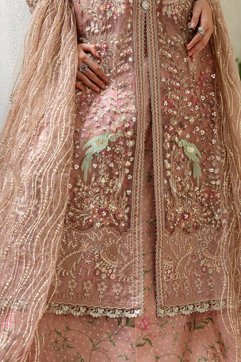 Mushq Inception Embroidered Net Unstitched 3Pc Suit D-01 Before Sunrise