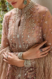 Mushq Inception Embroidered Net Unstitched 3Pc Suit D-01 Before Sunrise