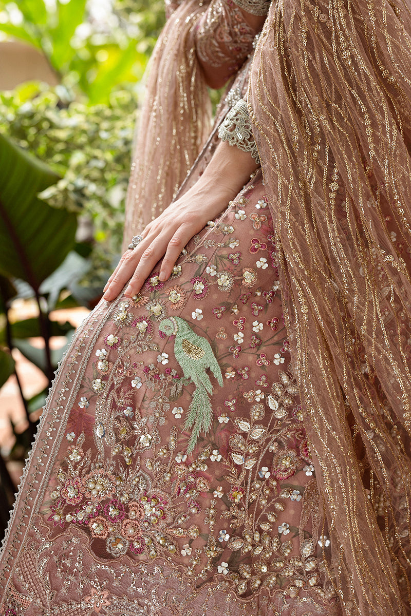 Mushq Inception Embroidered Net Unstitched 3Pc Suit D-01 Before Sunrise