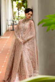Mushq Inception Embroidered Net Unstitched 3Pc Suit D-01 Before Sunrise