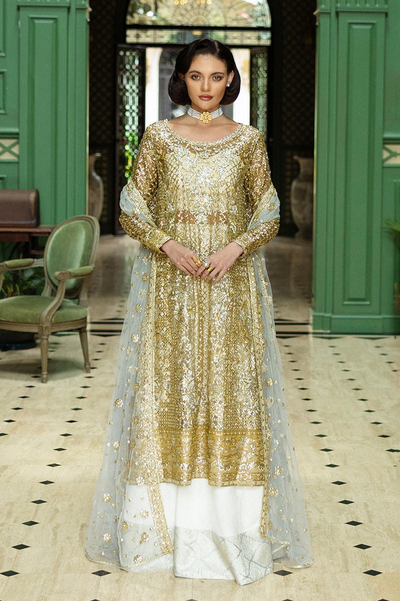 Mushq Inception Embroidered Net Unstitched 3Pc Suit D-03 Only You