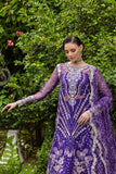 Mushq Inception Embroidered Net Unstitched 3Pc Suit D-04 Untamed Heart