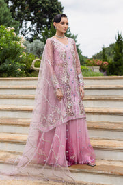 Mushq Inception Embroidered Net Unstitched 3Pc Suit D-05 Pretty in Pink