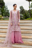 Mushq Inception Embroidered Net Unstitched 3Pc Suit D-05 Pretty in Pink