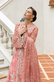 Mushq Inception Embroidered Net Unstitched 3Pc Suit D-06 Wings of Desire