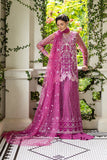 Mushq Inception Embroidered Net Unstitched 3Pc Suit D-07 Sweet November