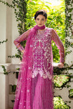 Mushq Inception Embroidered Net Unstitched 3Pc Suit D-07 Sweet November