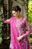 Mushq Inception Embroidered Net Unstitched 3Pc Suit D-07 Sweet November