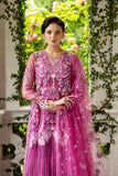 Mushq Inception Embroidered Net Unstitched 3Pc Suit D-07 Sweet November