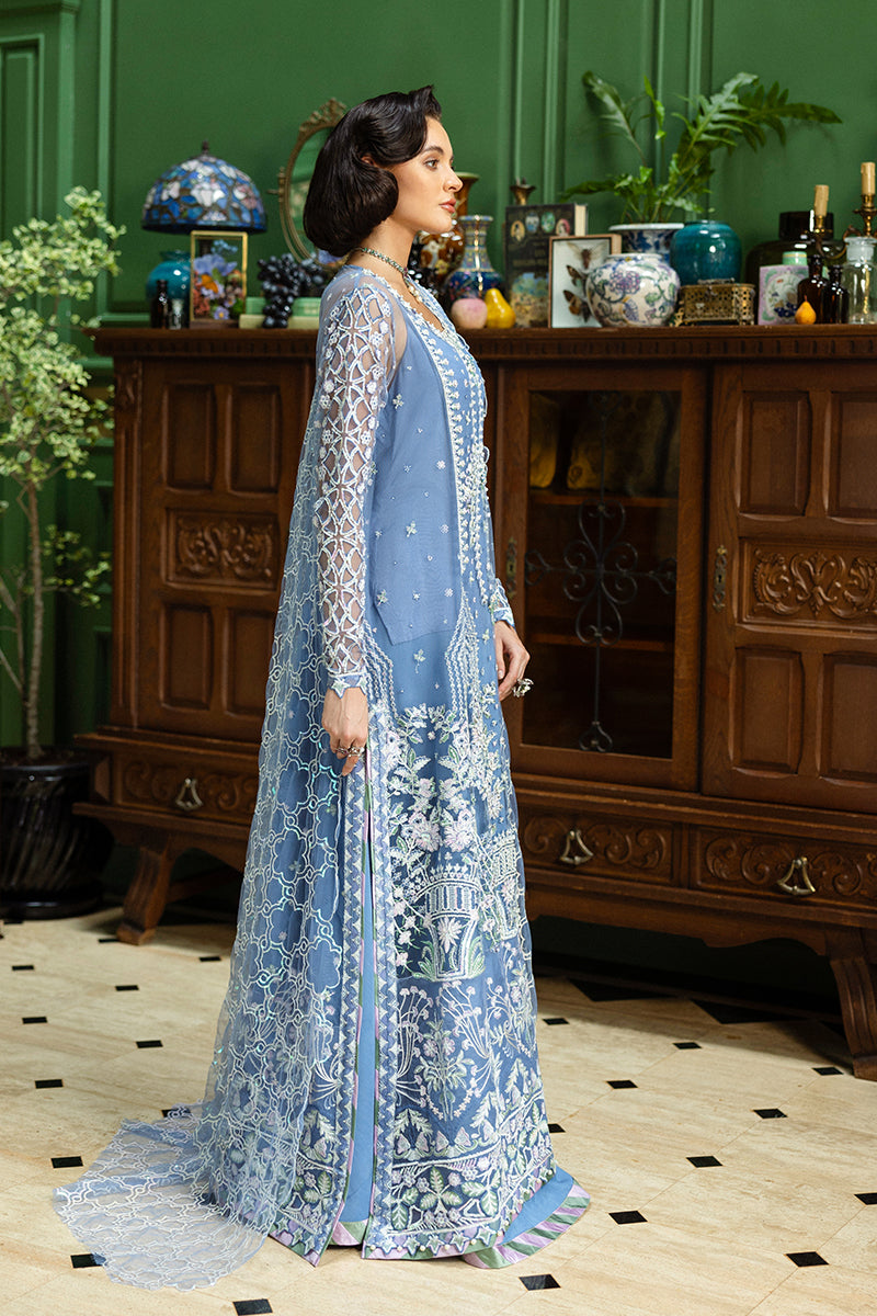Mushq Inception Embroidered Net Unstitched 3Pc Suit D-08 Before the Rain