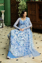 Mushq Inception Embroidered Net Unstitched 3Pc Suit D-08 Before the Rain