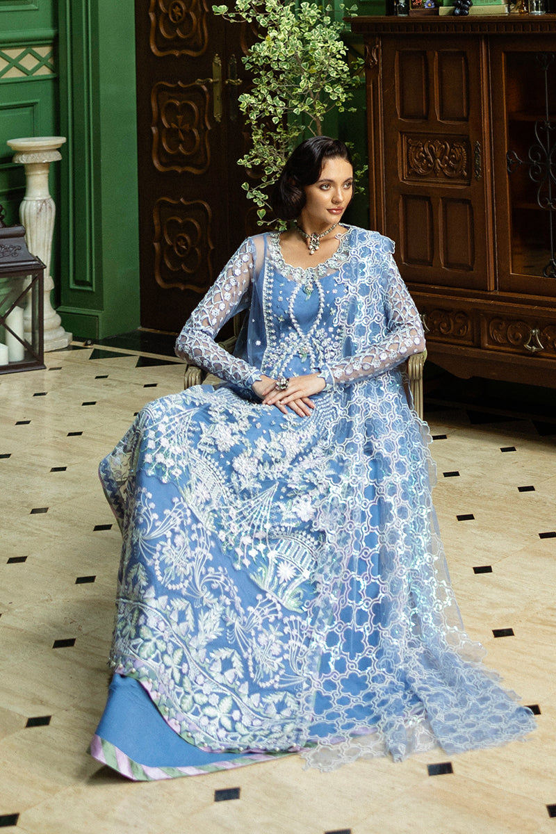 Mushq Inception Embroidered Net Unstitched 3Pc Suit D-08 Before the Rain