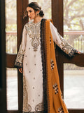 Hemline by Mushq Symphony Unstitched Karandi 3Pc Suit - Ivory Whisper