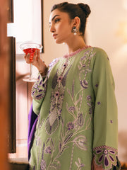 Hemline by Mushq Symphony Unstitched Karandi 3Pc Suit - Sparkling Noir