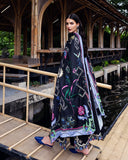 Hemline by Mushq Symphony Unstitched Karandi 3Pc Suit - Midnight Rune